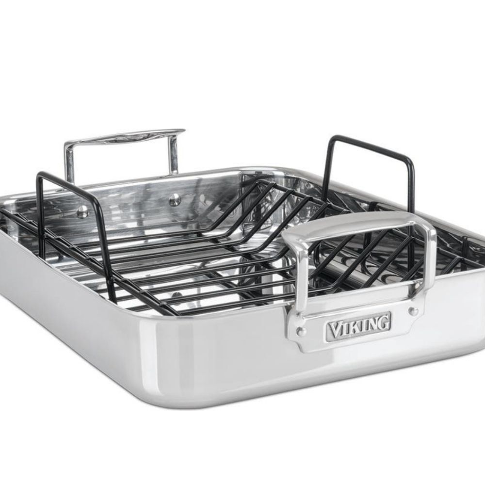 Viking 3-Ply Clad 16" Roasting Pan w/ Rack